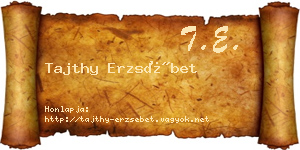 Tajthy Erzsébet névjegykártya