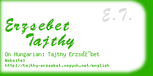 erzsebet tajthy business card